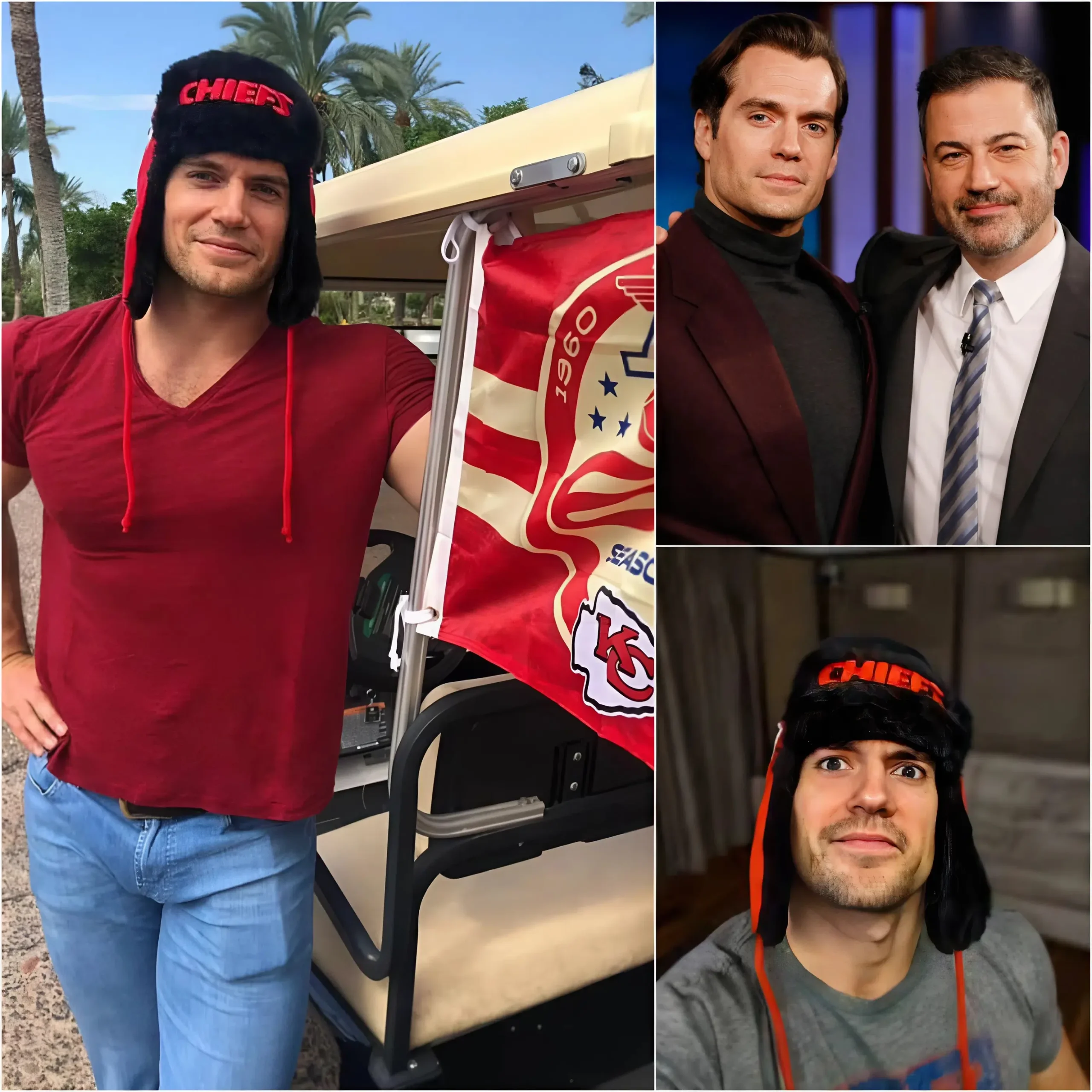 Cover Image for Henry Cavill shocked everyone by revealing that he has to “beg” for Thanksgiving invitations because the holiday doesn’t exist in the UK. But what surprised people even more was the special moment with the Kansas City Chiefs that completely changed him! The connection between Henry and the NFL team has left fans amazed!