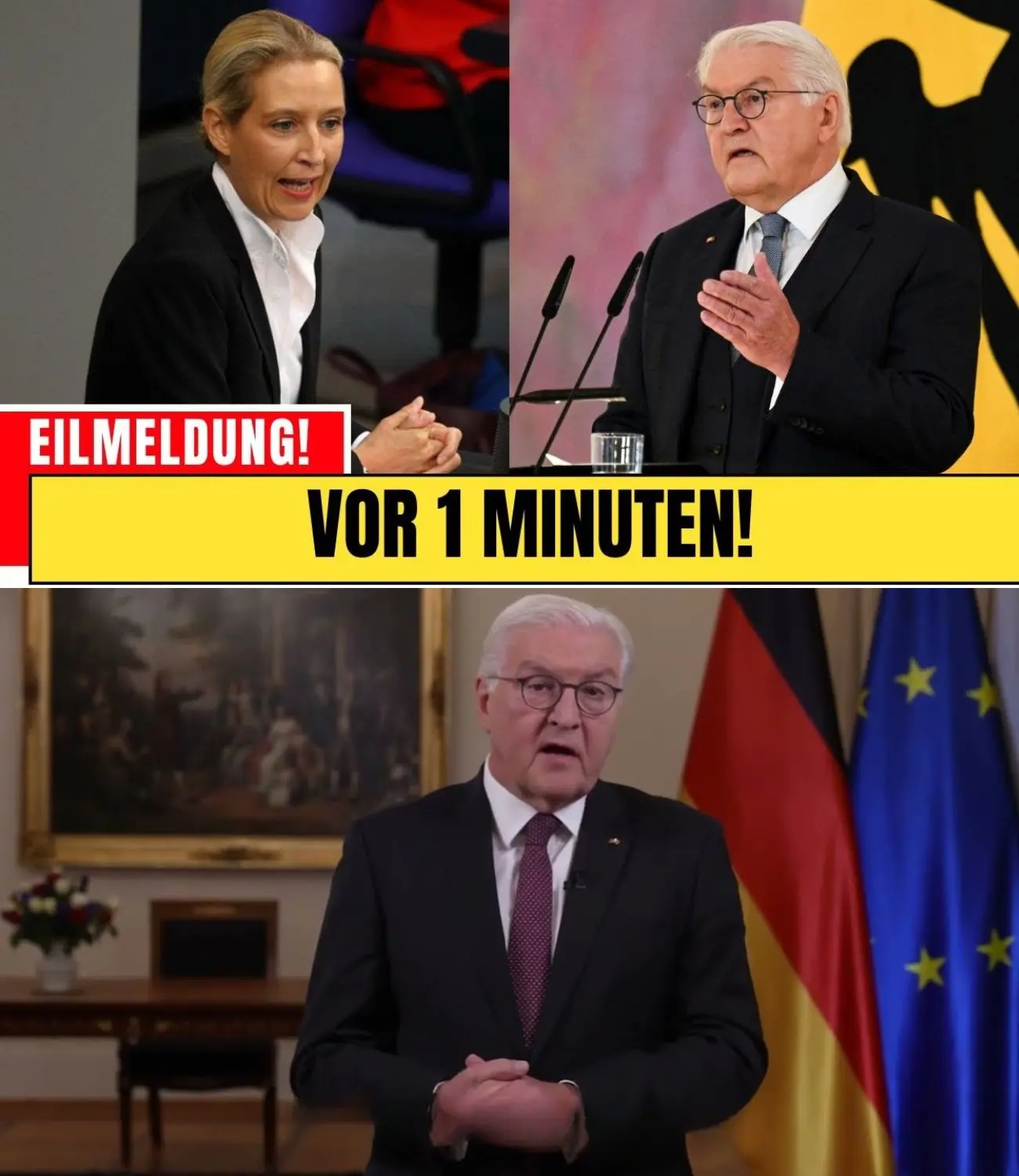 Cover Image for IL: AfD gewinnt Klage gegen Steinmeier Rücktritt wird real Völlige Schockwelle rollt durch Berlin! Das höchste Amt des Landes steht plötzlich im grellen Scheinwerferlicht eines juristischen Sturms, dessen Ausmaß kaum jemand zu fassen wagt. Die AfD hat eine historische Gerichtsklage gegen Bundespräsident Steinmeier gewonnen und damit einen Schutzschild zerbrochen, der jahrzehntelang als unantastbar galt. Insider flüstern bereits das Wort, das niemand auszusprechen wagte: Rücktritt. Lesen Sie jetzt in unserem brandaktuellen Bericht, welche Beweise die AfD noch in der Hinterhand hält und wie Steinmeiers Schweigen zum Countdown wird. Der Anfang vom Ende? 👇