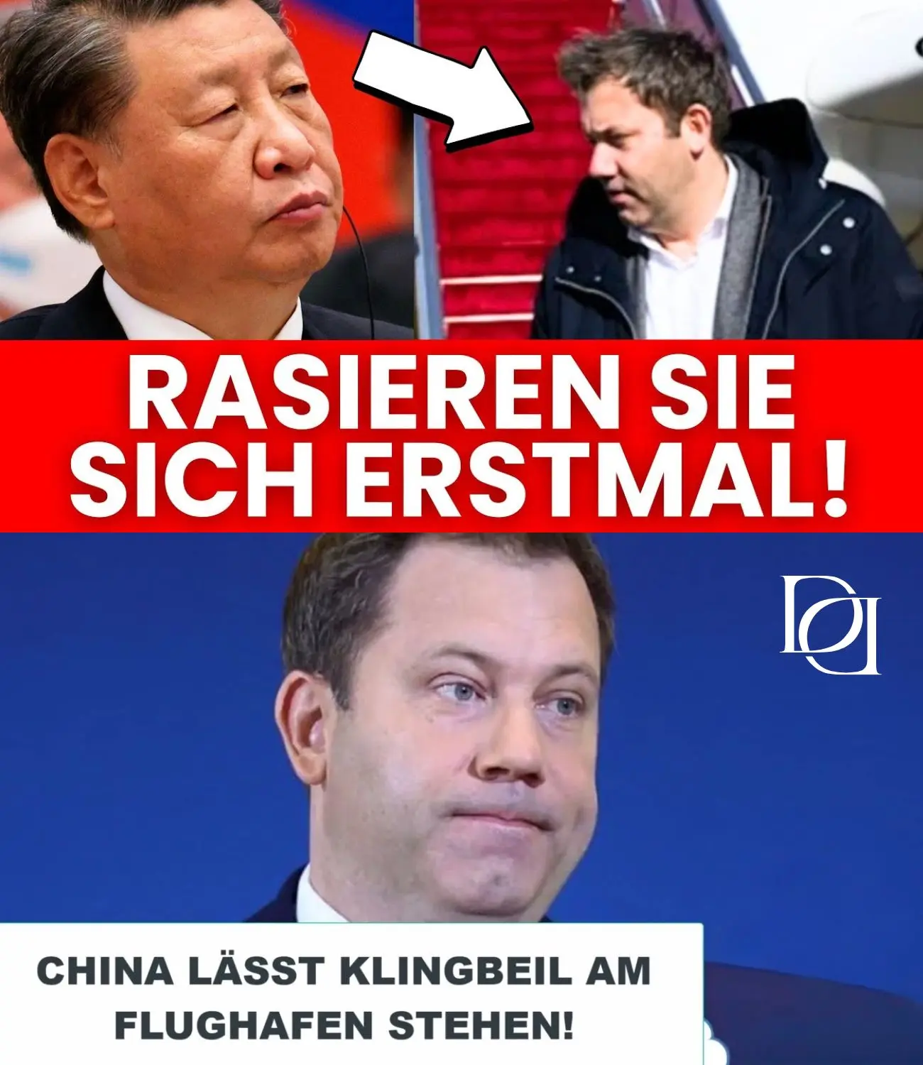 Cover Image for Demütigung am Rollfeld: Wie China Deutschland vor aller Welt blamiert – und der wahre Grund für Klingbeils Katastrophen-Trip Die absolute Höchststrafe für die deutsche „Zeigefinger-Diplomatie“: China schlug knallhart zurück und demütigte Lars Klingbeil vor den Augen der Weltöffentlichkeit! Peking revanchierte sich für die anhaltende Kritik und die dreisten Forderungen, Druck auf andere Nationen auszuüben. Das wahre Problem liegt jedoch in Berlin: Die Welt lacht über Kanzler Merz, der jedes seiner Wahlversprechen bricht und das Land in ein Chaos stürzt. Chinas Snub ist das internationale Echo auf unser eigenes innenpolitisches Versagen. Erfahren Sie in unserem Exklusivbericht, wie das Versagen in Deutschland zur globalen Blamage wird und wer jetzt zurücktreten muss. 👇