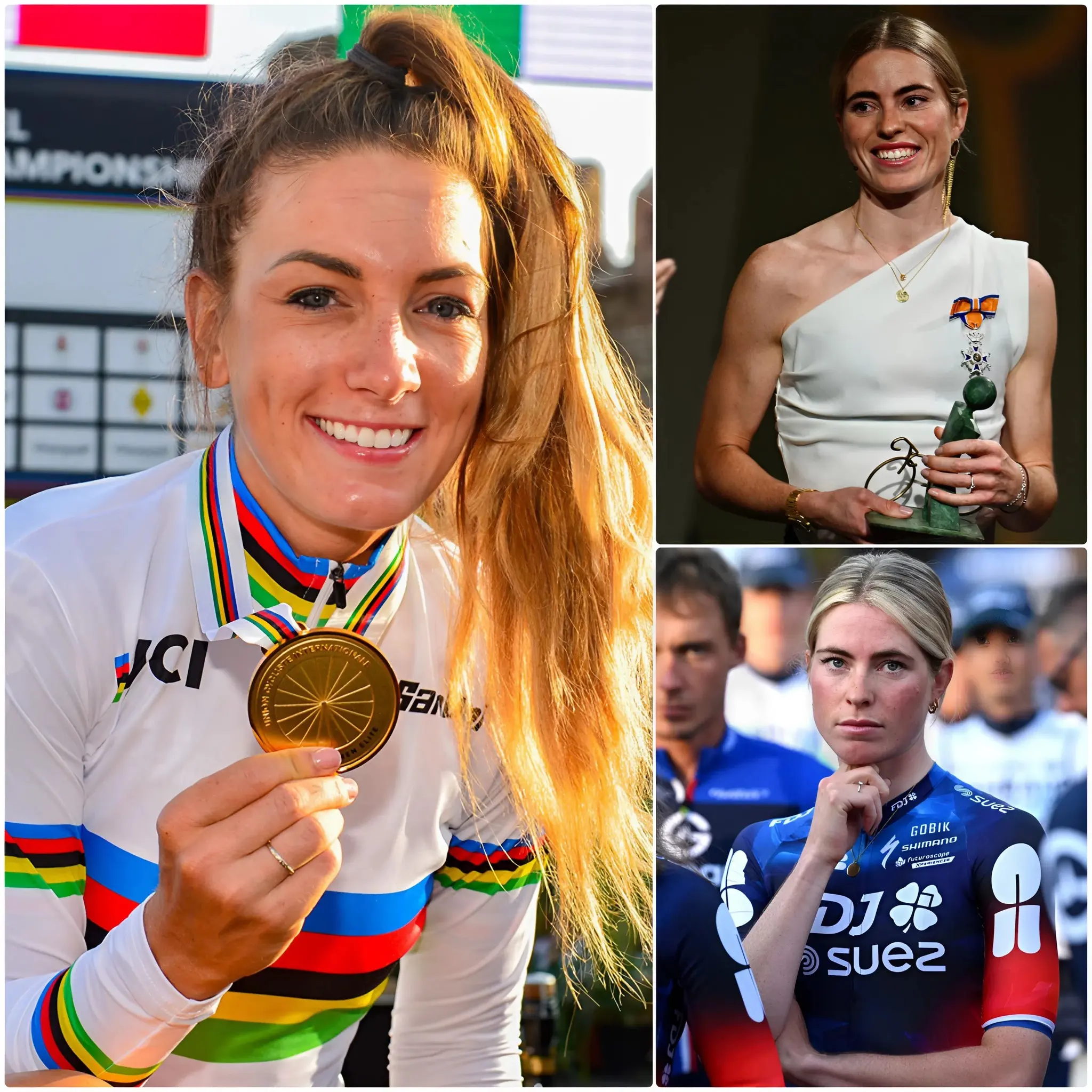 Cover Image for Ferrand-Prévot prees Demi Vollering: “Ze is niet alleen een geweldige coureur met buitengewone vaardigheden, een levend symbool van perfectie in de geschiedenis van de racerij, maar ook de meest geduchte tegenstander die ik ooit heb ontmoet. Ze zorgt ervoor dat ik elke keer dat ik de baan op ga extreme druk voel, dwingt me altijd om met mezelf te vechten en laat me nooit wankelen als ik zijn snelheid, strategie en buitengewone intelligentie in elke ronde wil bijhouden!” 15 minuten later stuurde Demi Vollering een sms van 21 woorden naar Ferrand-Prévot, wat haar een brede glimlach op haar gezicht toverde. Fans van de twee coureurs en de hele wereld applaudisseerden voor hun prachtige en humane optreden.