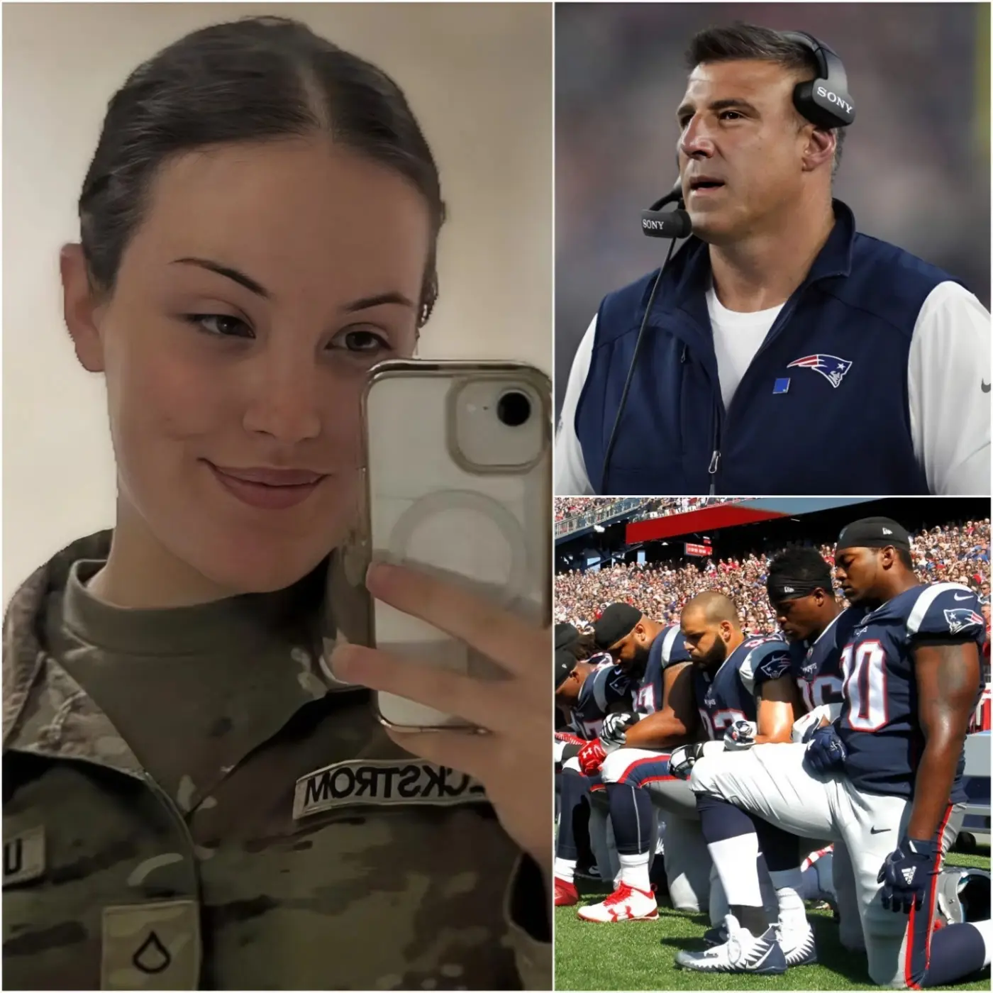 Cover Image for 🚨 SAD NEWS: The New England Patriots community is reeling after the tragic death of 20-year-old Sarah Beckstrom, a National Guardsman who selflessly served in Washington, D.C., on Thanksgiving for strangers. Head coach Mike Vrabel and the entire Patriots team honored her in the stands at their next game, creating a deeply moving moment that has touched fans worldwide.